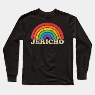 Jericho - Retro Rainbow Flag Vintage-Style Long Sleeve T-Shirt